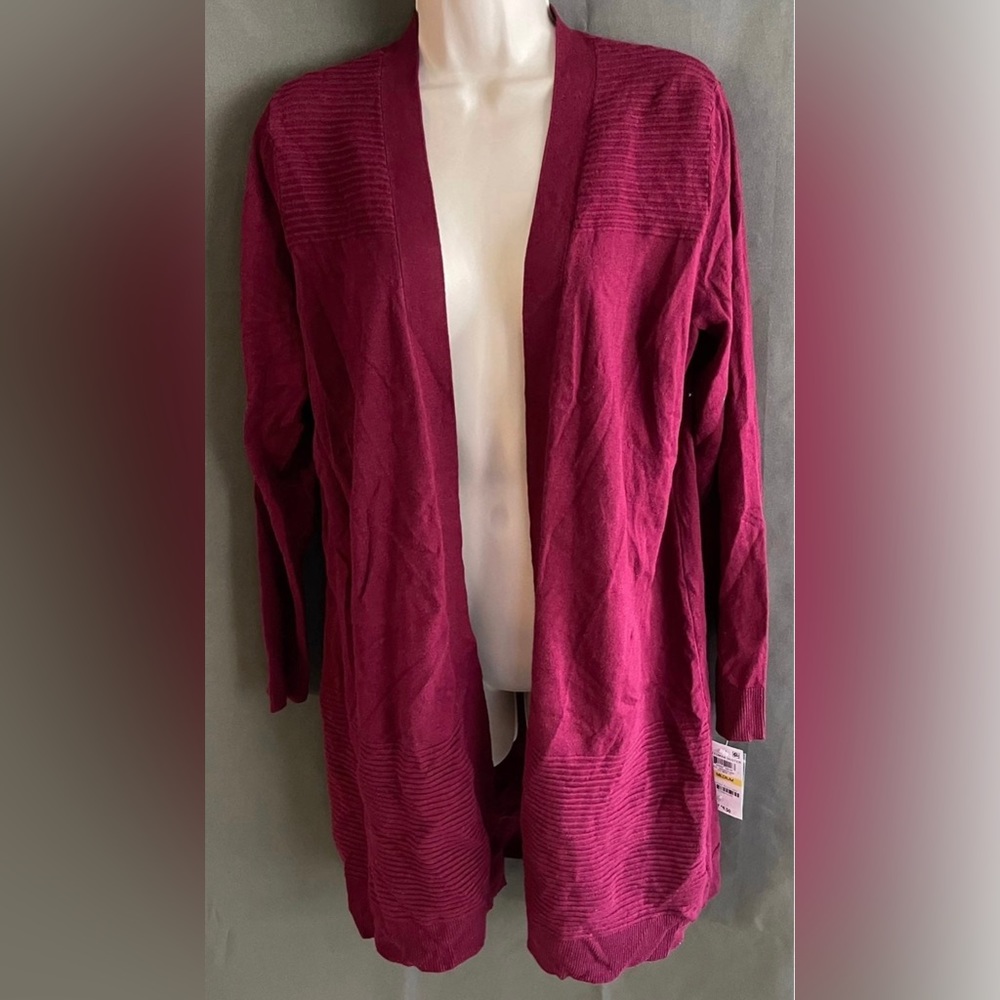 NWT women's open cardigan Karen Scott (M) MSRP $49.50